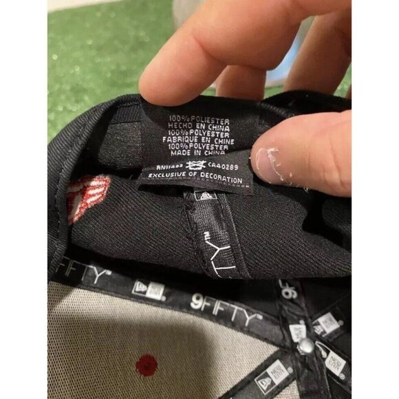 Chicago Bulls hat cap snap back black red New Era 9Fifty aztec basketball mens - Picture 11 of 12